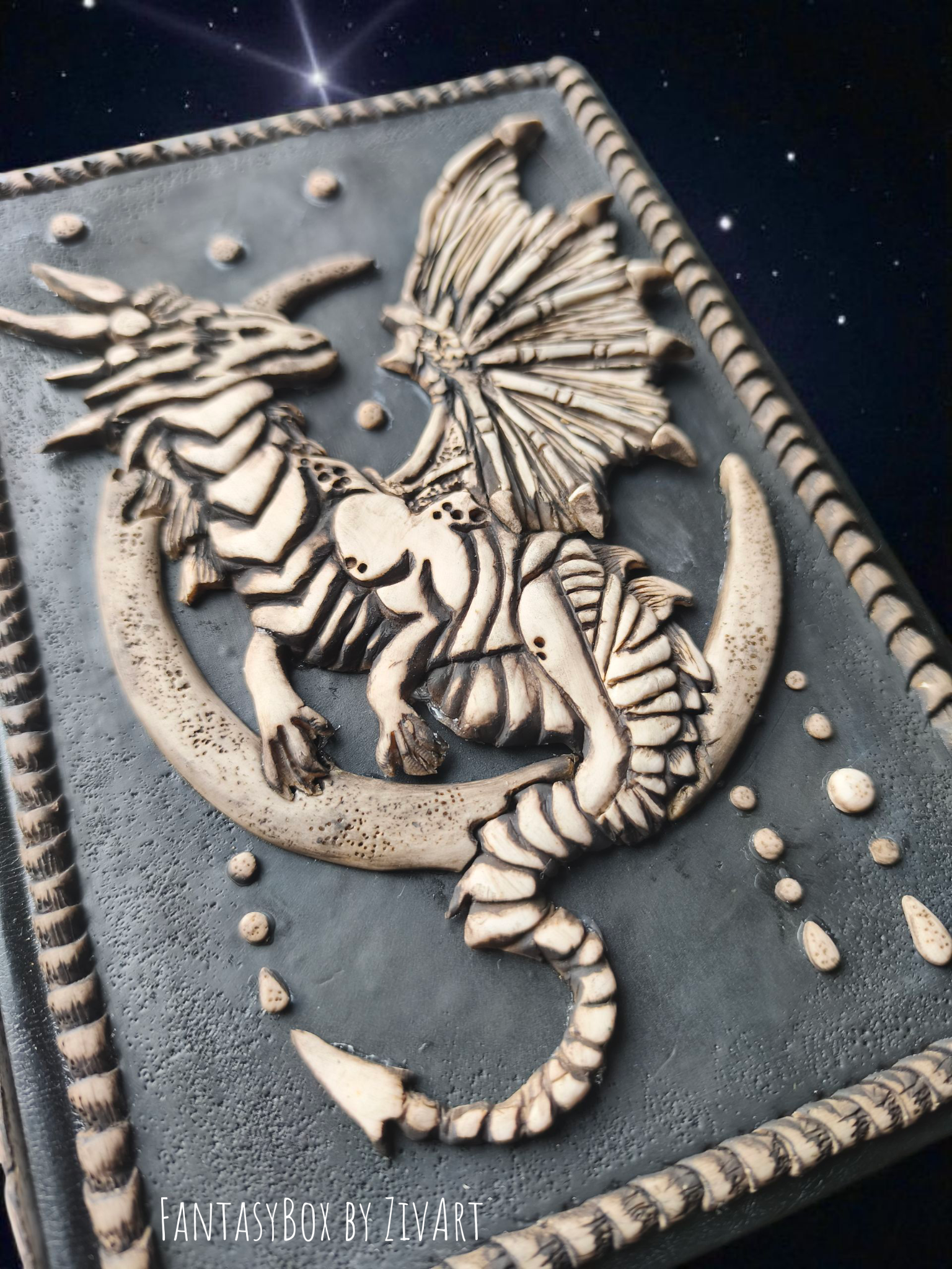 Sárkányos Fantasy határidőnapló - egyedi kézműves fantasy ajándék