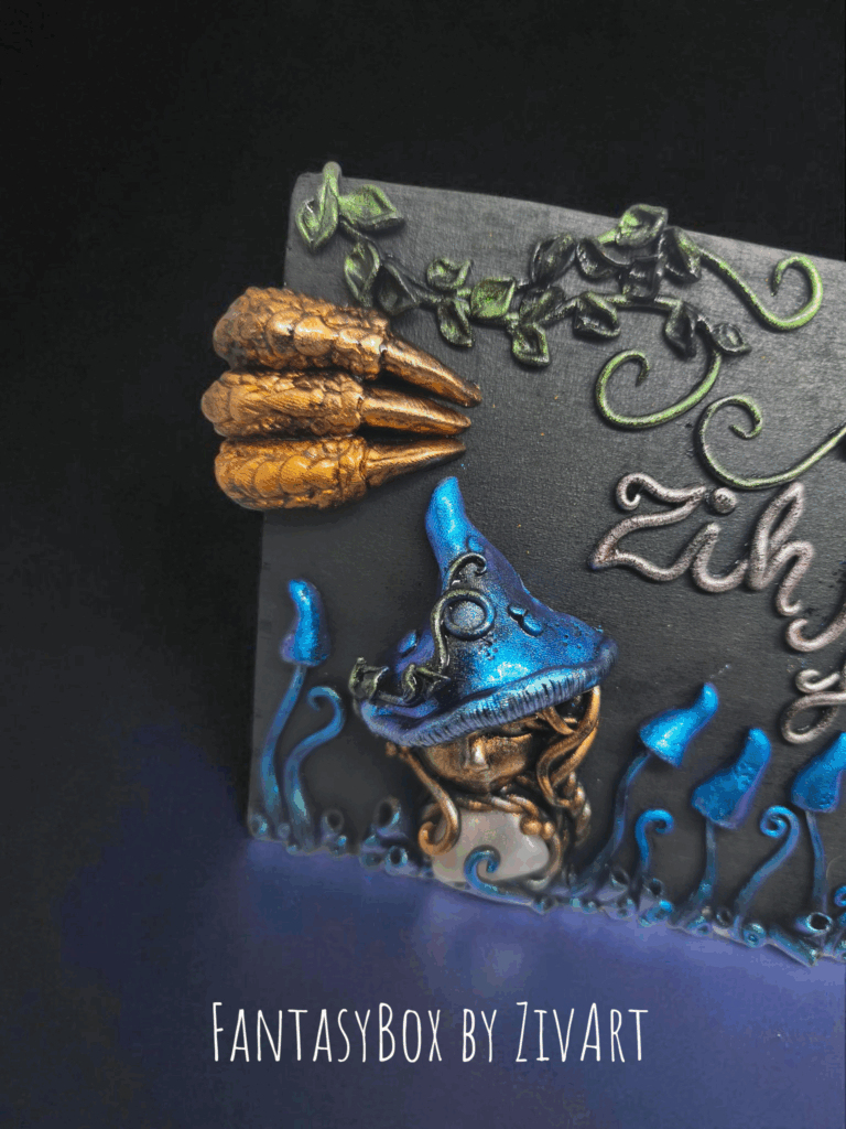 Kézműves fantasy ajtótábla - egyedi kézműves fantasy ajándék