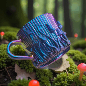 Irizáló Fantasy Gombás Bögre – Mágikus Erdő Inspirálta Kézműves Bögre